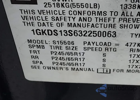 2003 GMC Envoy Slt z USA, uszkodzony, nr VIN 1GKDS13S632250063